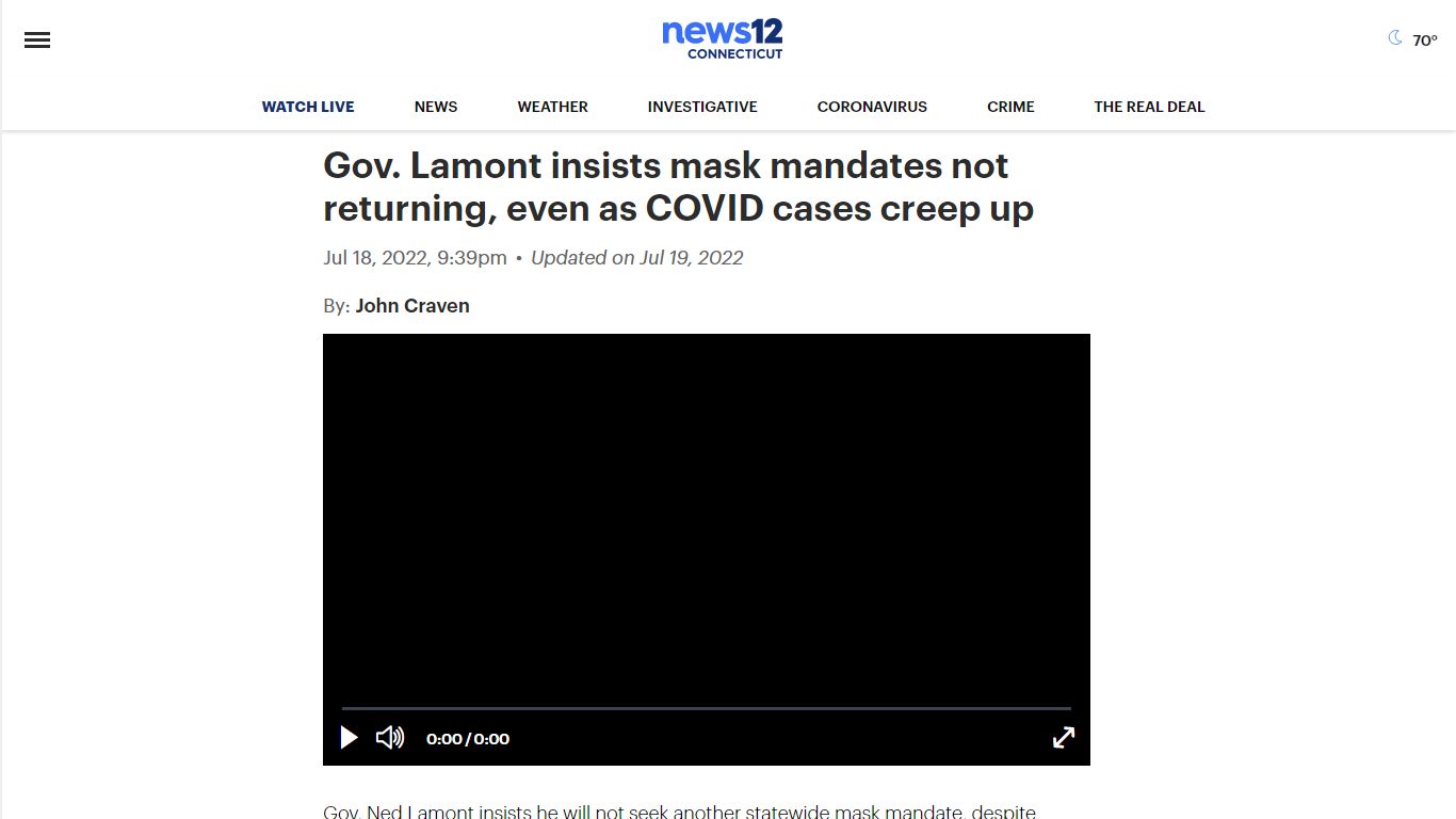 Gov. Lamont insists mask mandates not returning, even as COVID cases ...