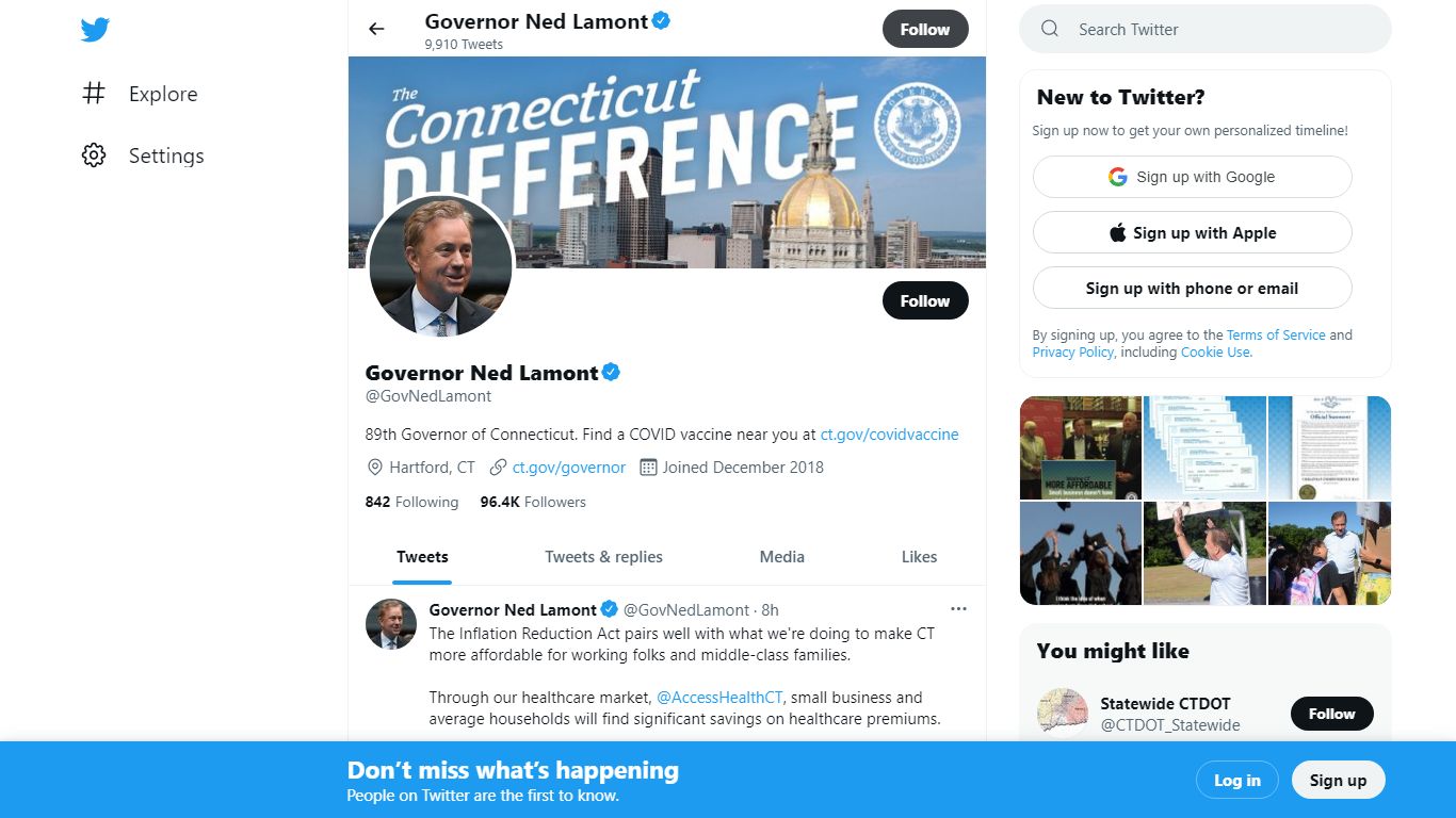 Governor Ned Lamont (@GovNedLamont) / Twitter